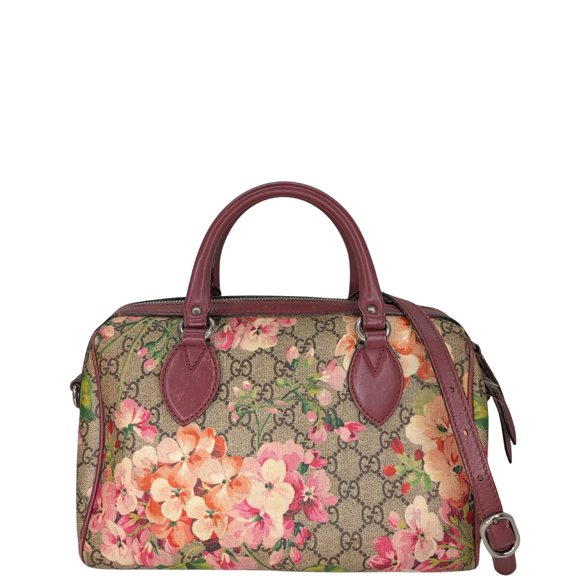 Gucci 花卉圖案 Boston 手袋