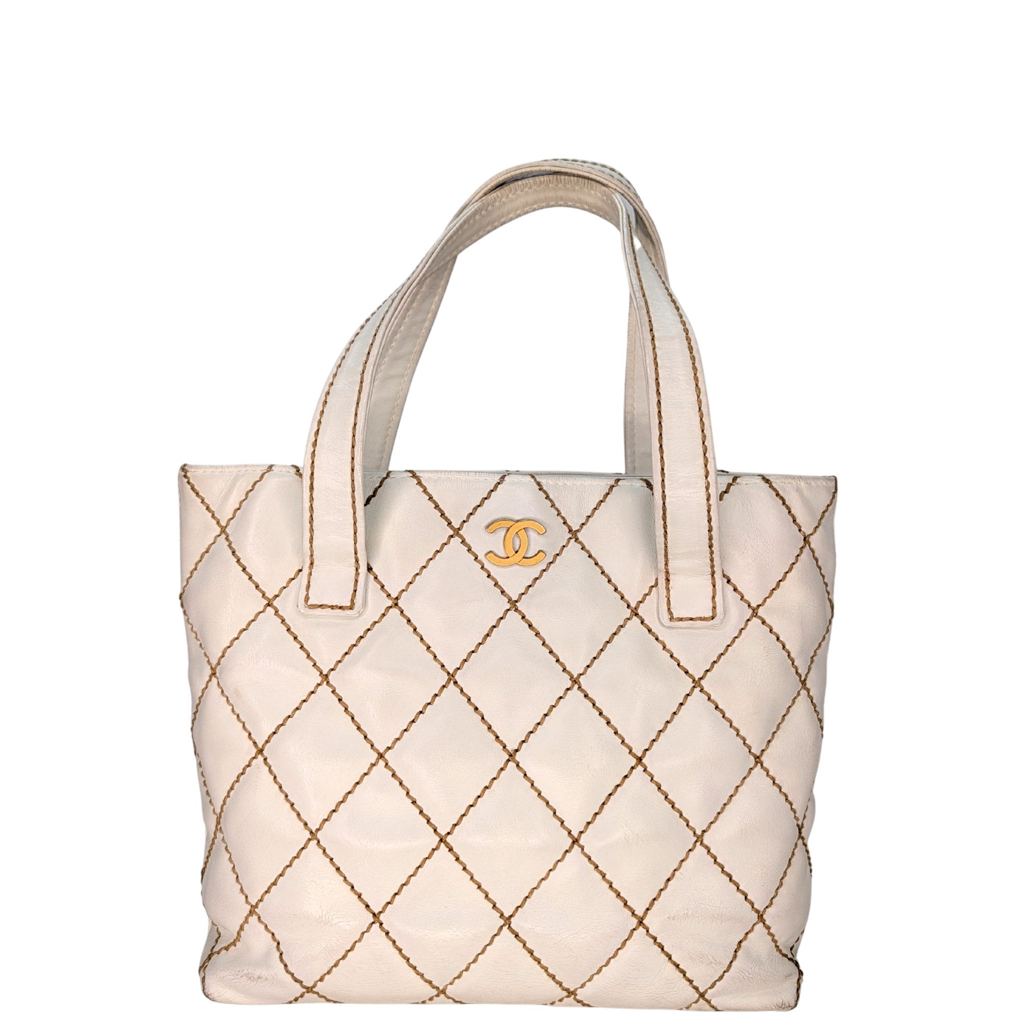 Chanel Wild Stitch Tote Bag White