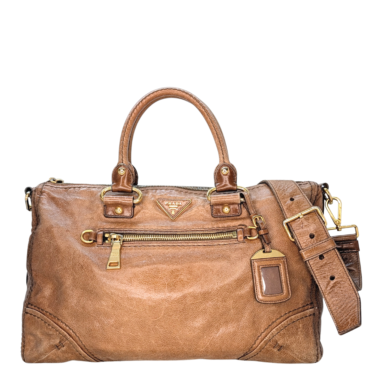 Prada Vitello Leather Crossbody Bag