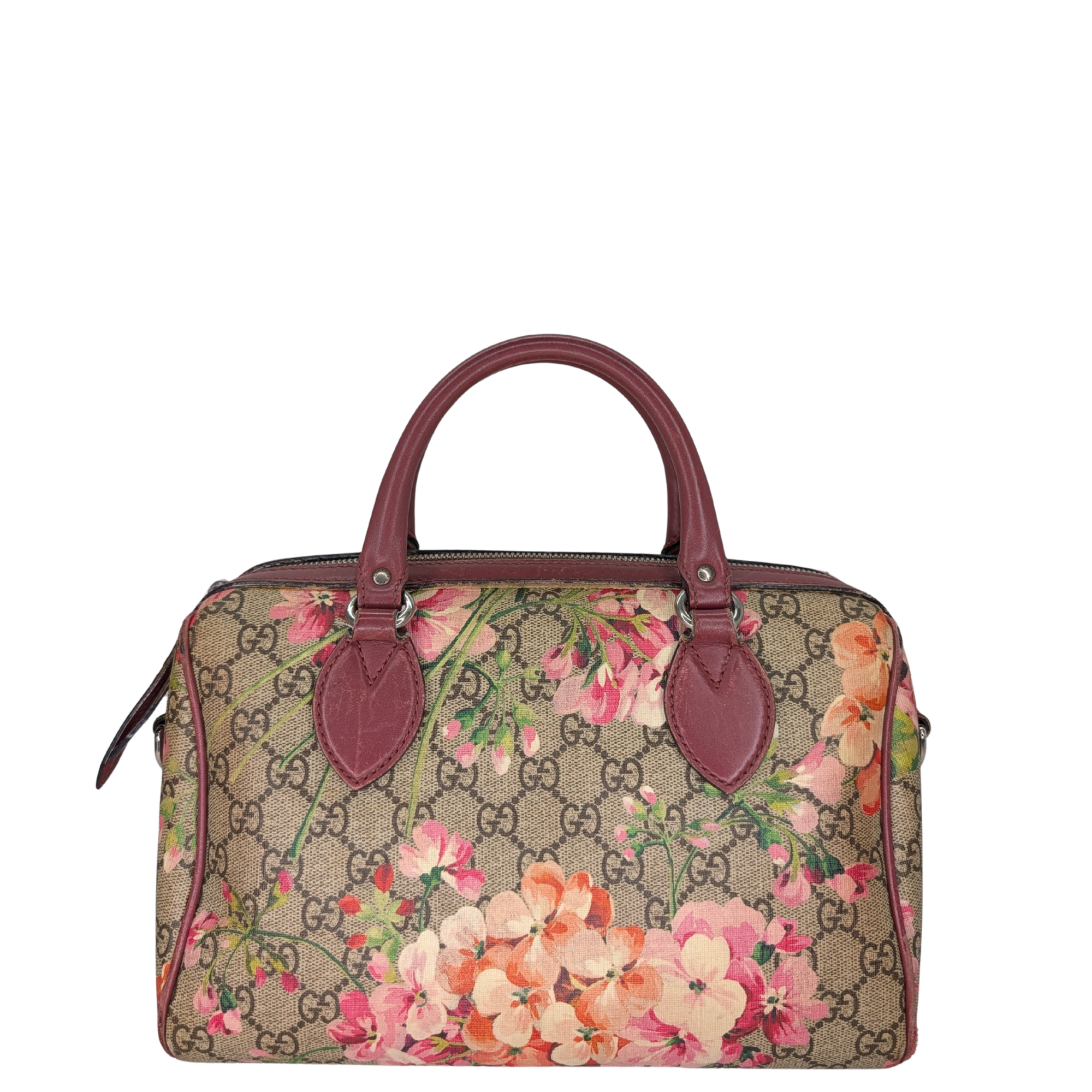Gucci 花卉圖案 Boston 手袋