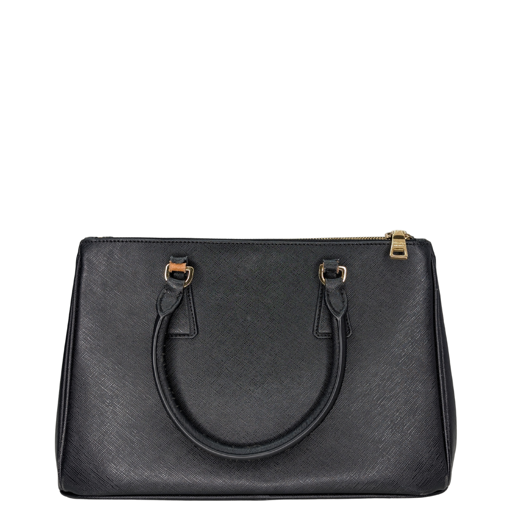 Prada Saffiano Galleria 黑色雙拉鏈手袋