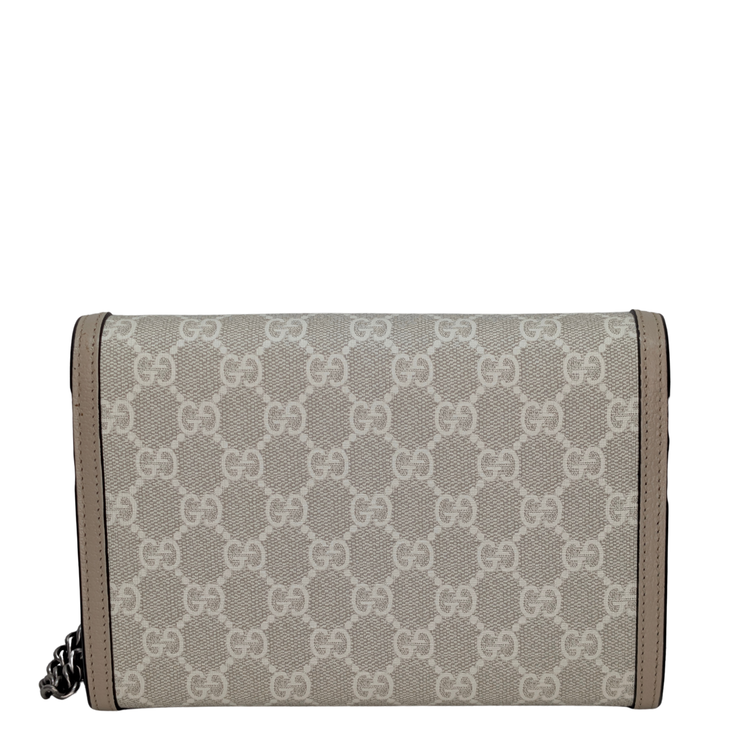 Gucci Dionysus GG Supreme Chain Wallet Beige