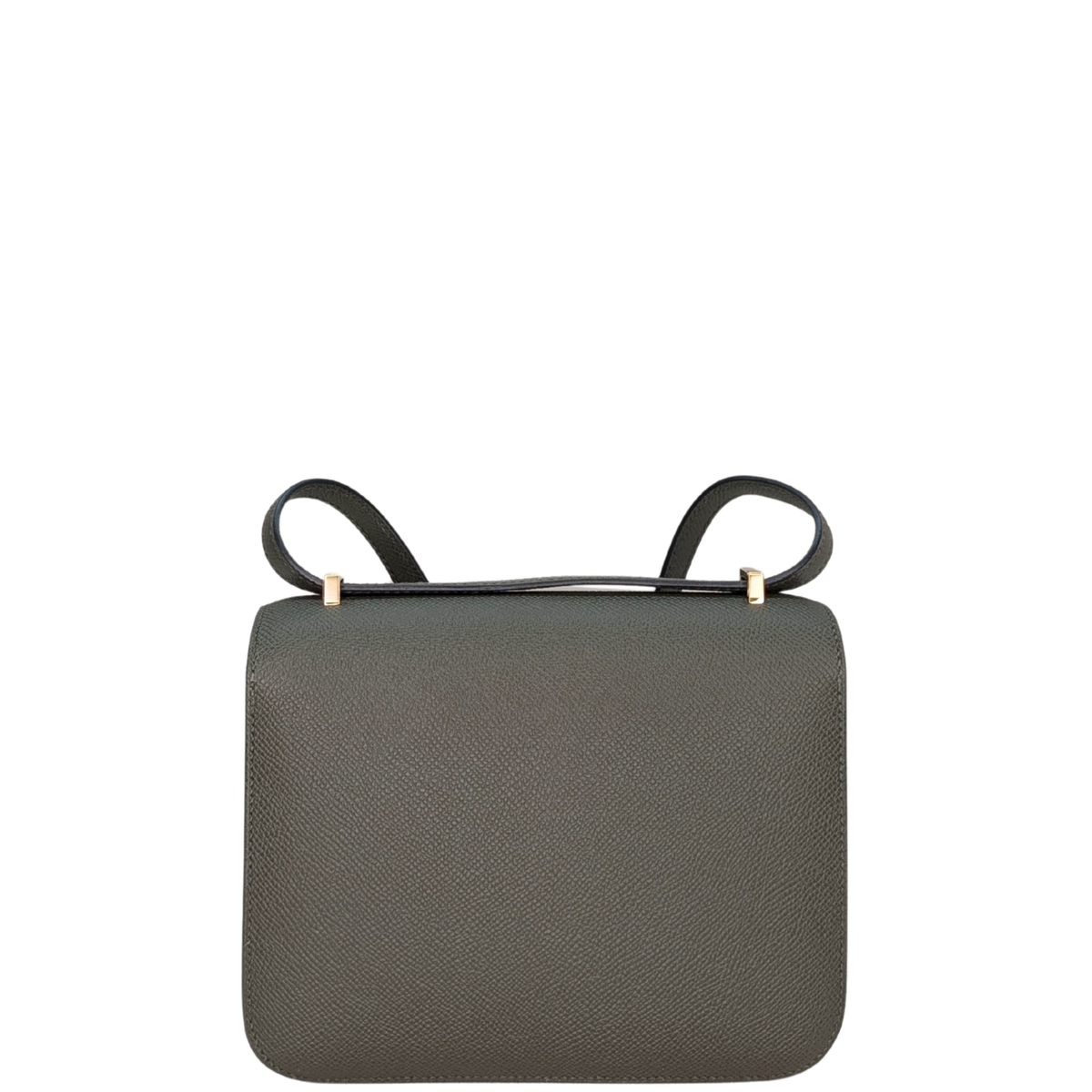 Hermes Mini Constance Epsom Vert De Gris GHW B Stamp