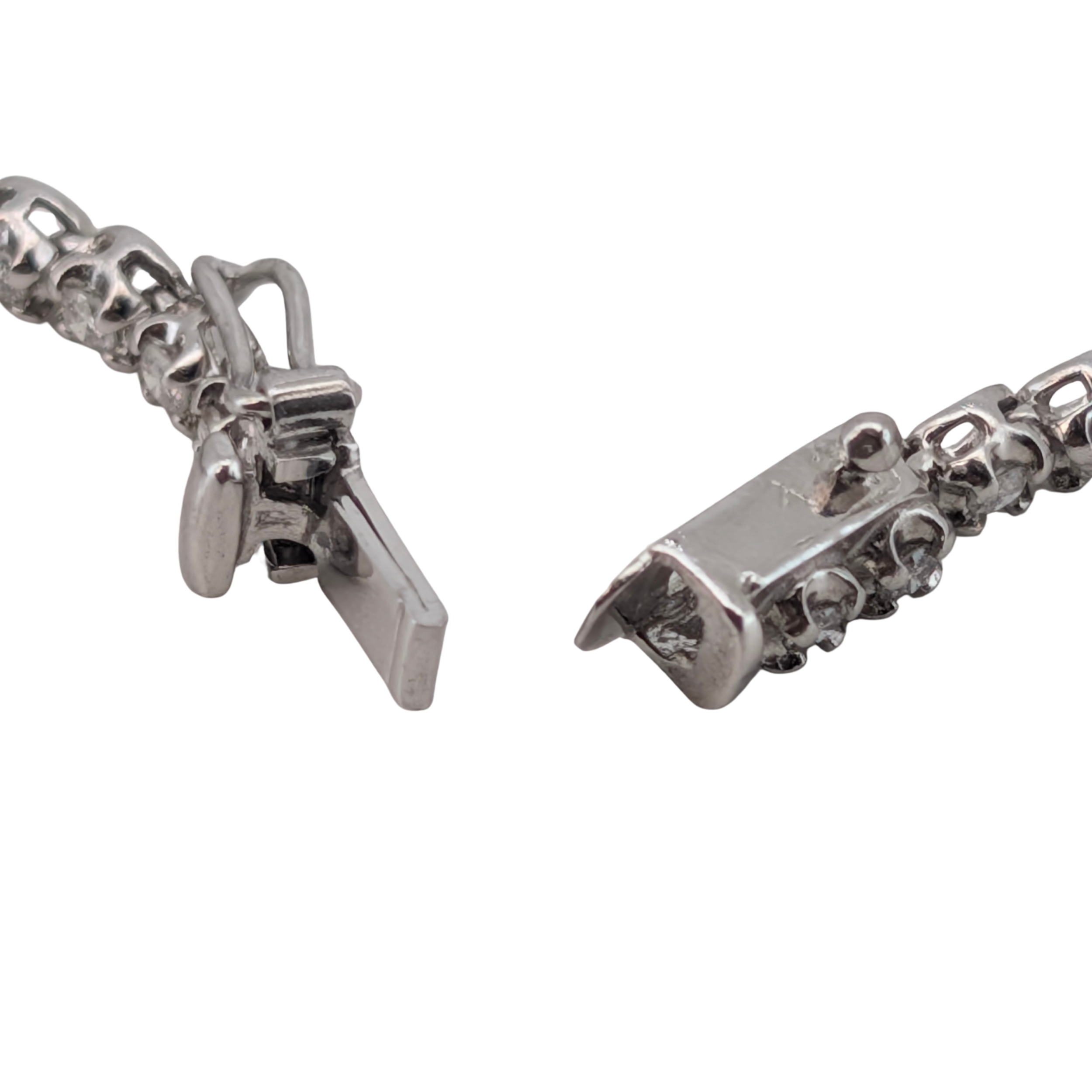3.00Ct Natural Diamond Tennis Necklace On Platinum