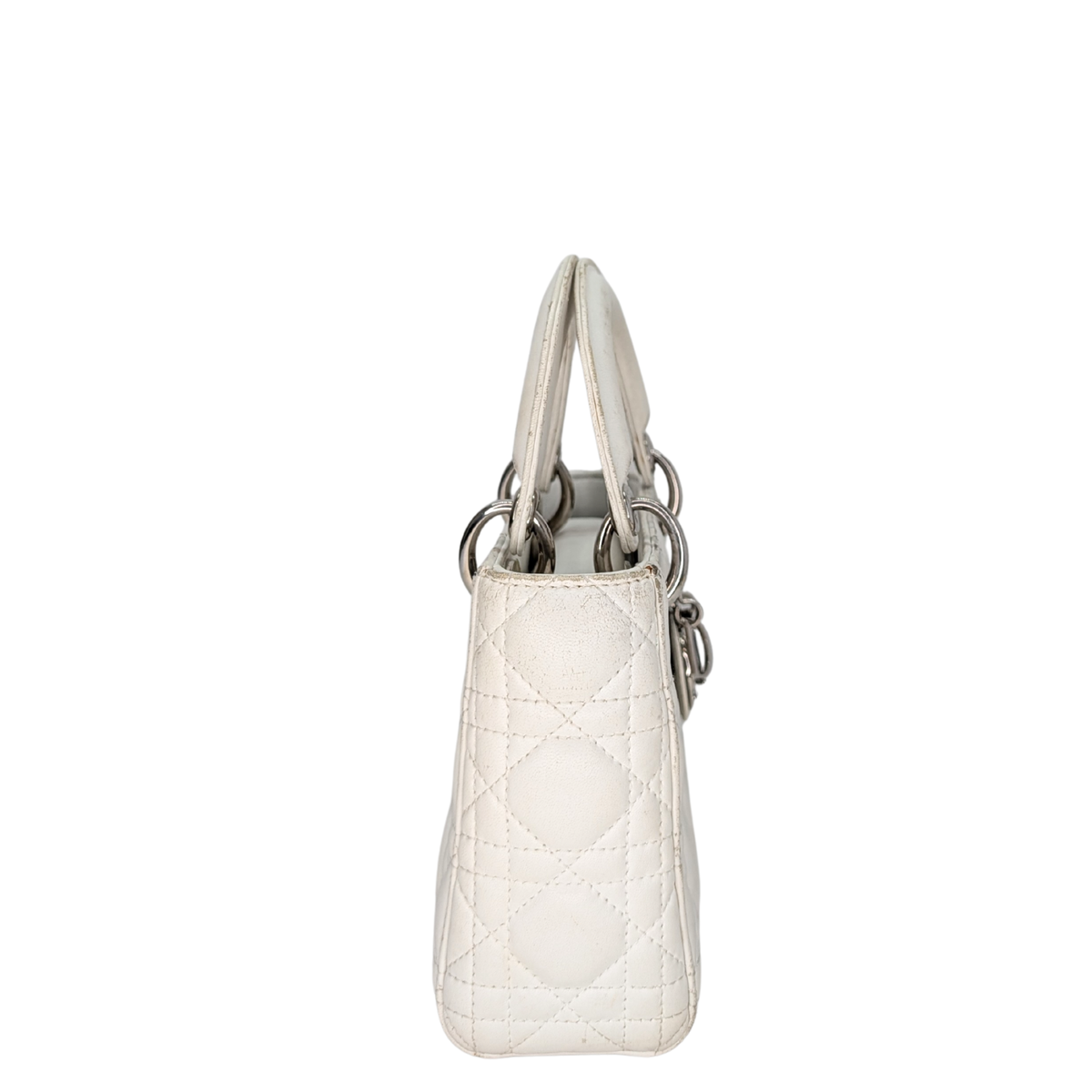 Dior Cannage Mini Lady Bag White