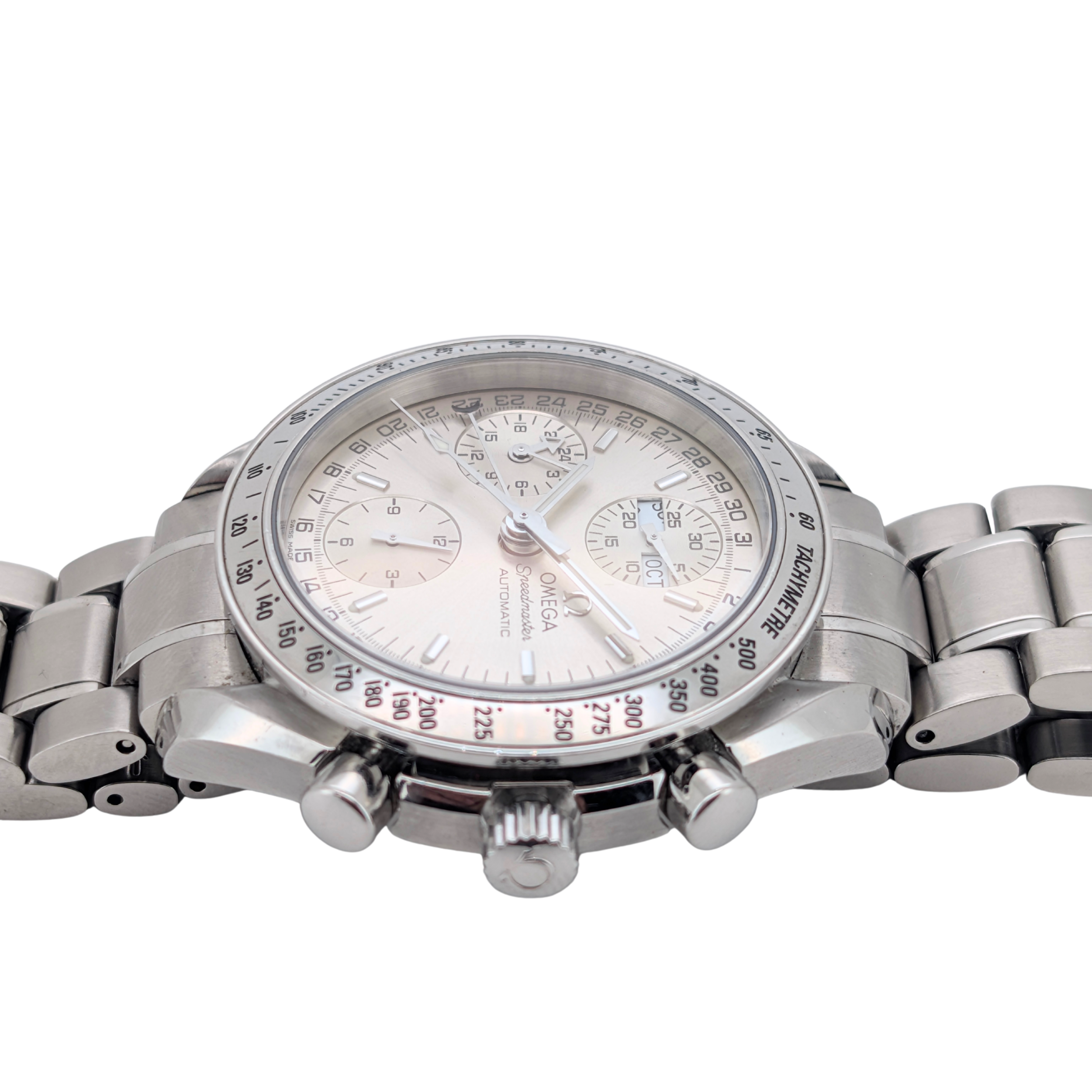 Omega Speedmaster Day-Date 3523.30.00 Chronograph Watch Tachymeter SS Automatic