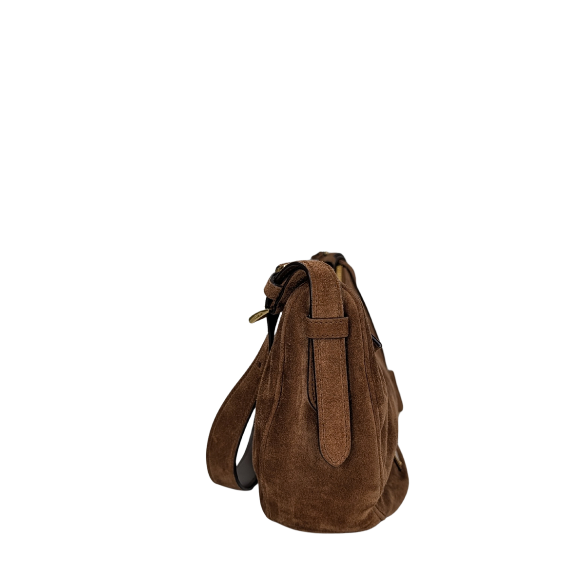 Prada Demi-Lune Suede Boat Shoulder Bag
