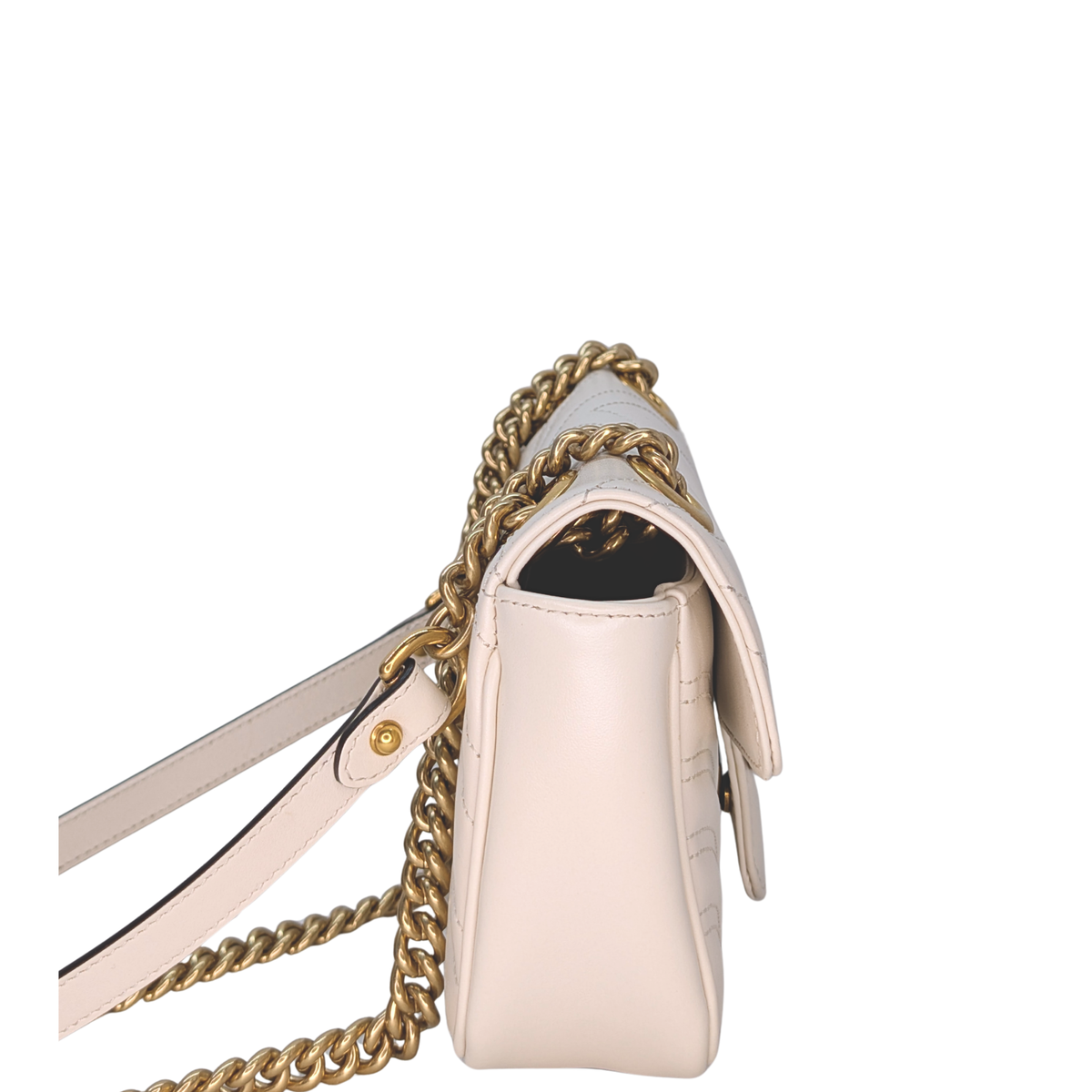 Gucci GG Marmont Flap Small White