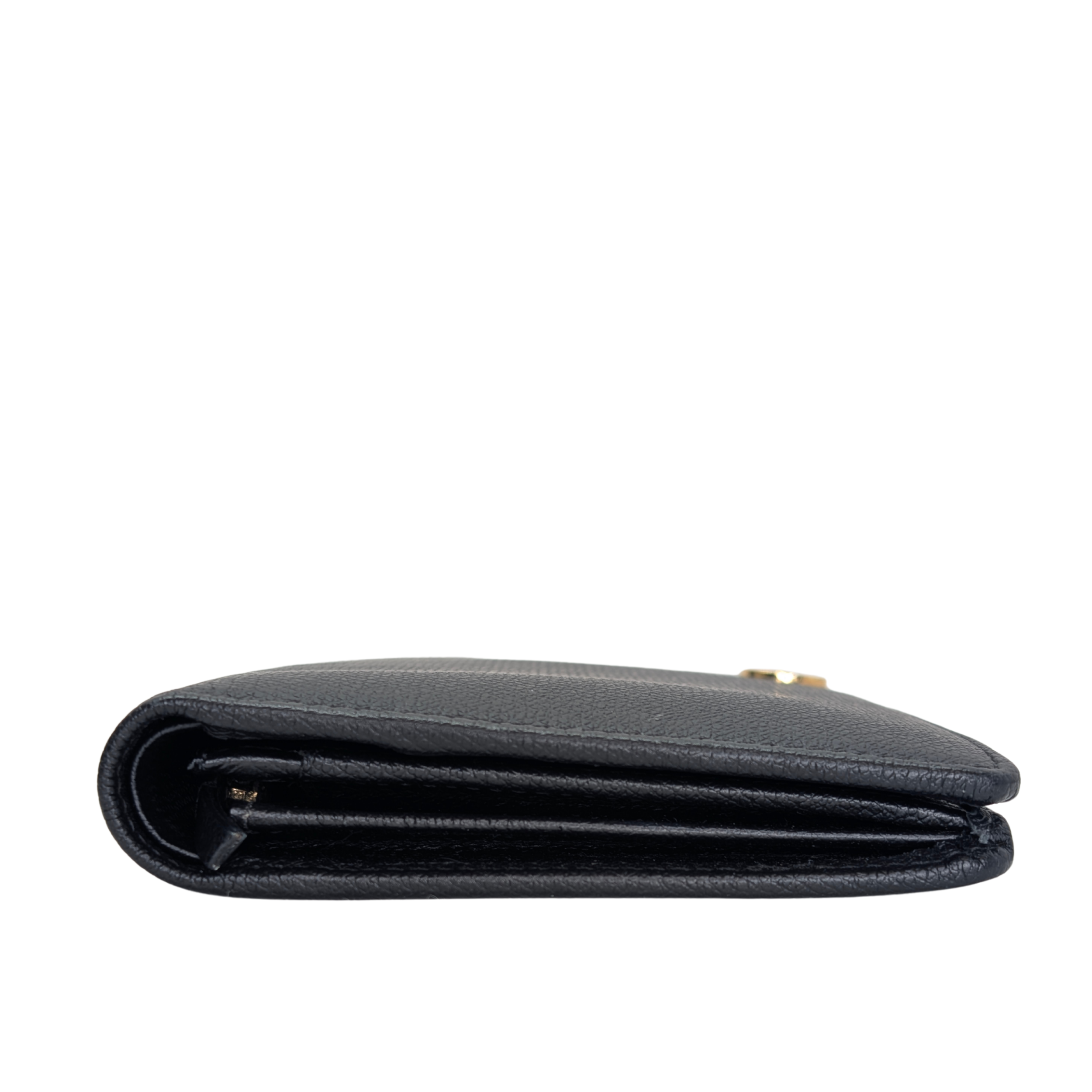 Chanel Leather Long Continental Wallet Black