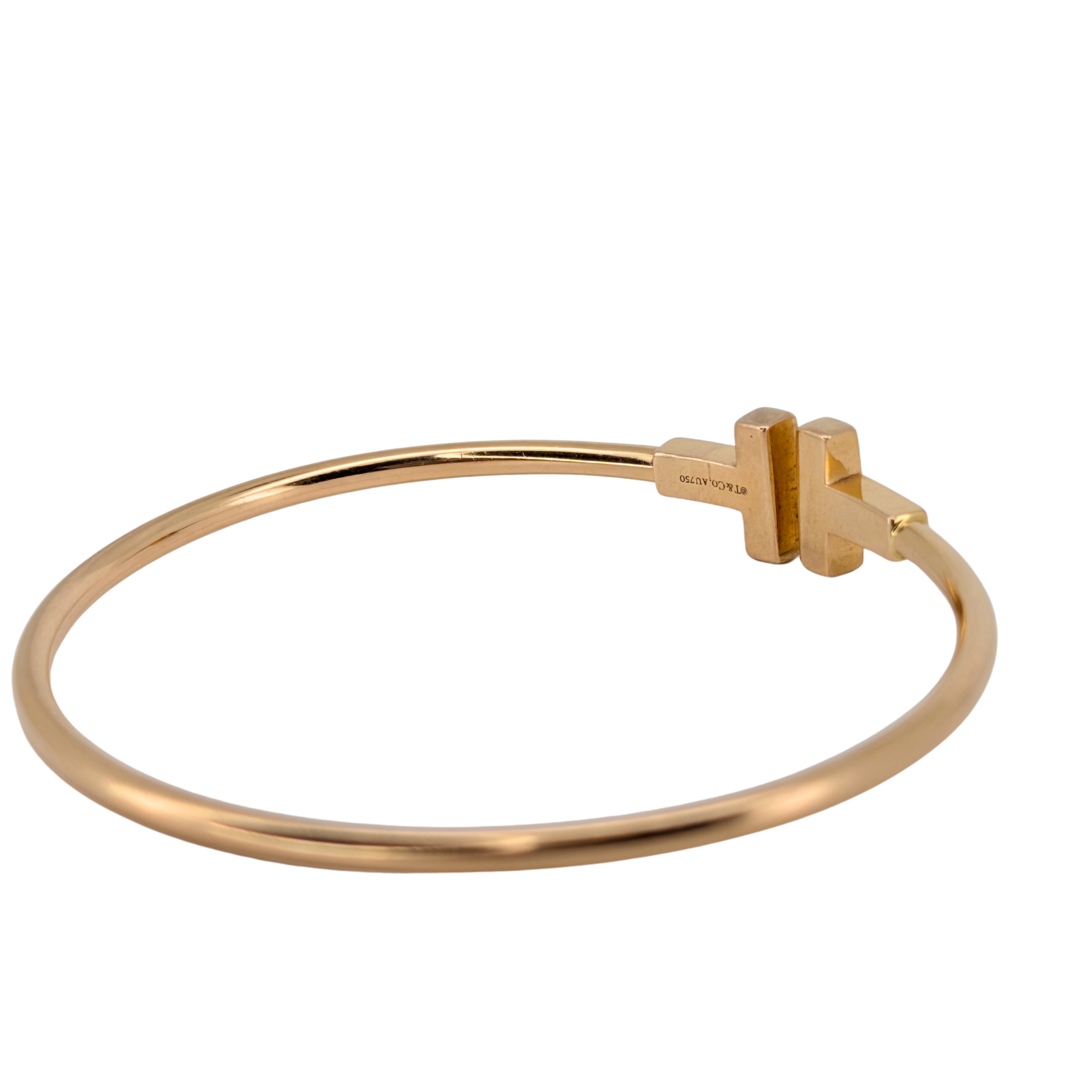 Tiffany & Co 18k Gold T Wire Bracelet Small