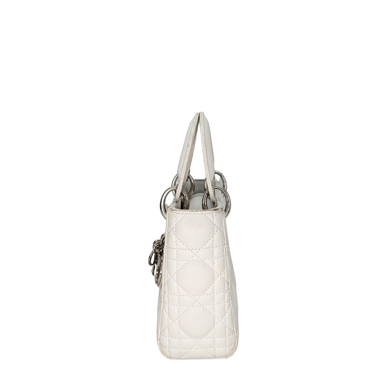 Dior Cannage Mini Lady Bag White