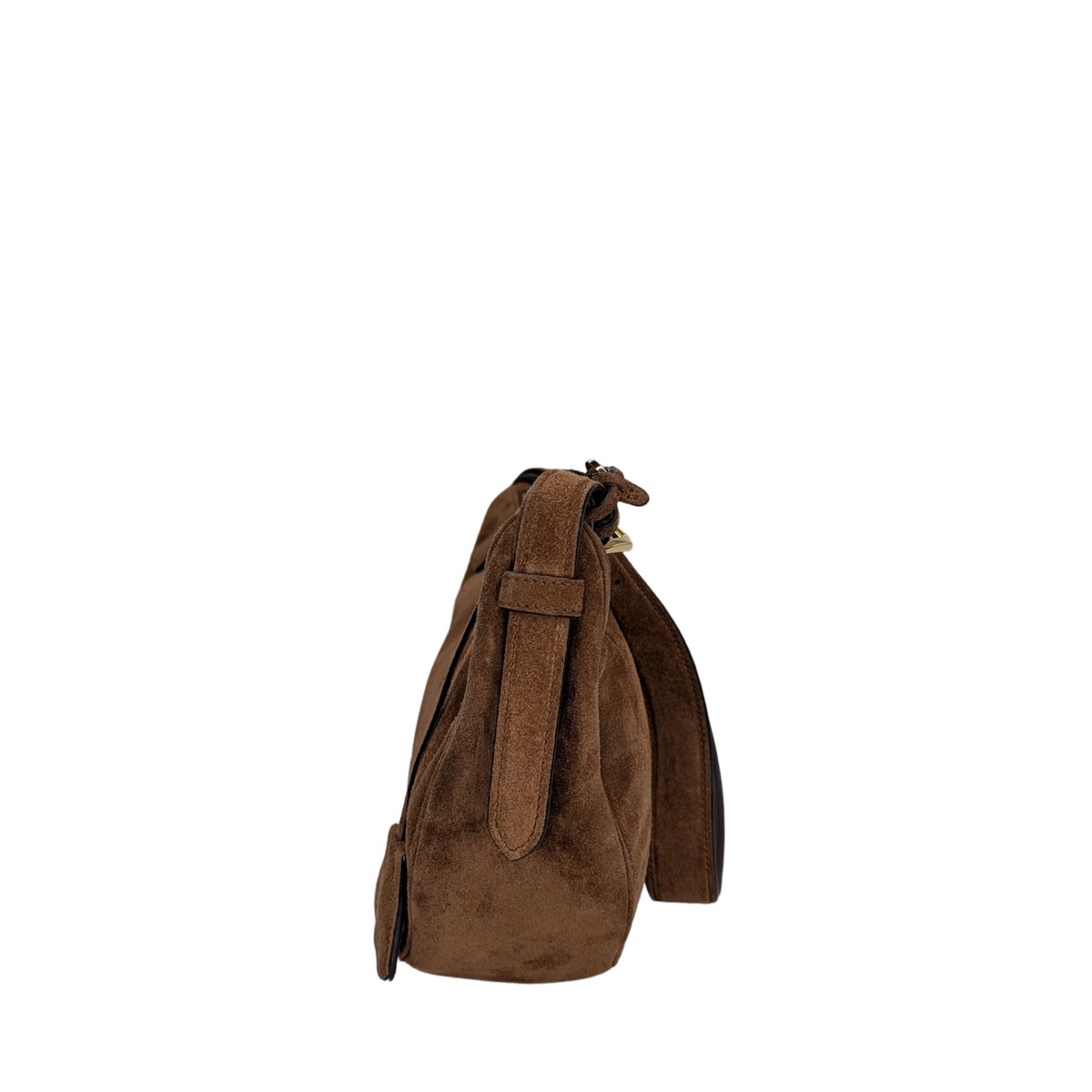 Prada Demi-Lune Suede Boat Shoulder Bag