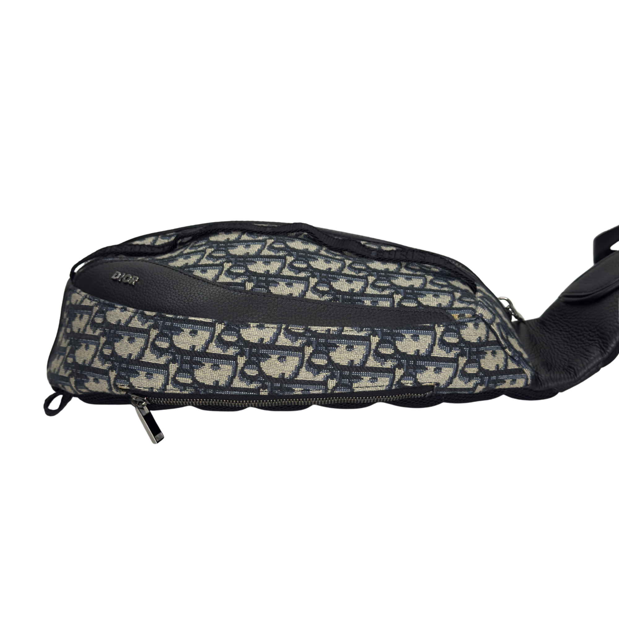 Dior Oblique Scarab 帆布皮革斜挎背包 海軍藍