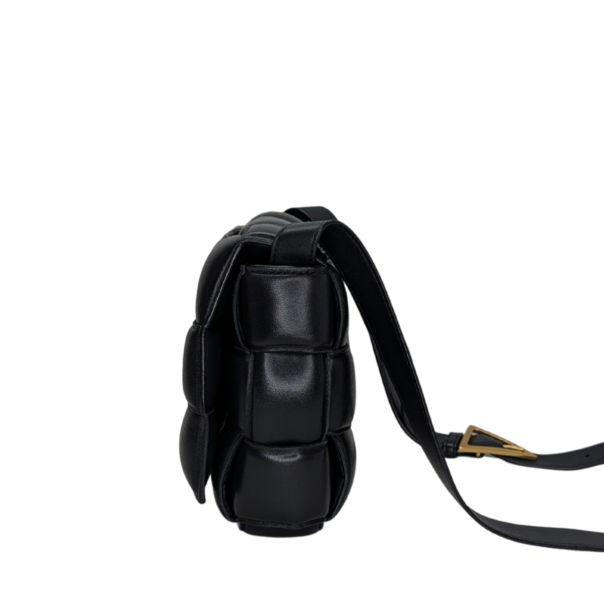 Bottega Veneta Padded Cassette Intrecciato Bag Black