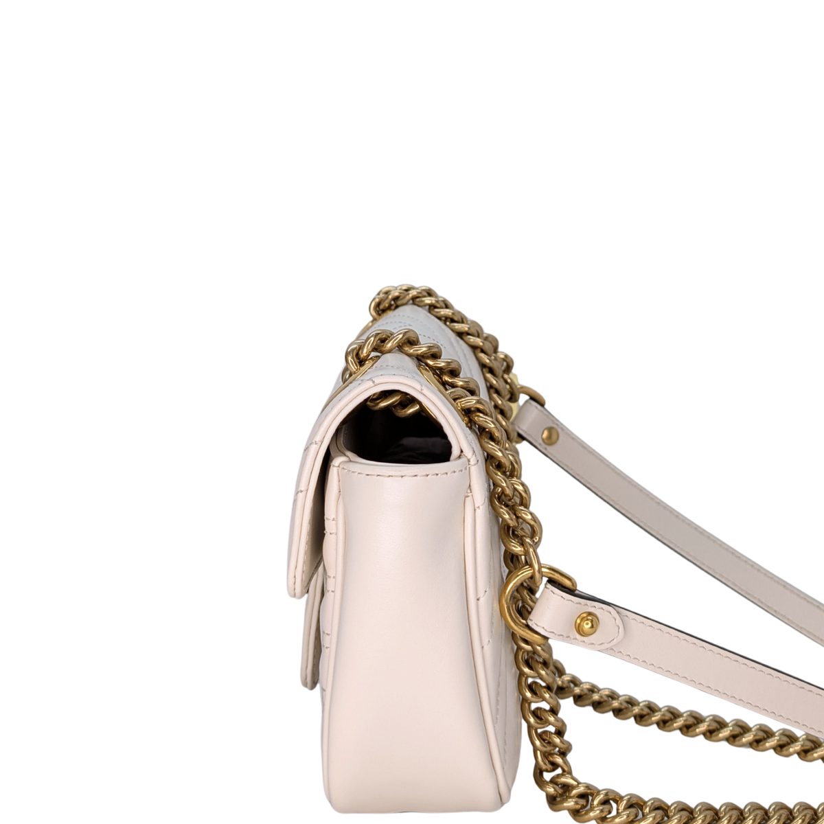 Gucci GG Marmont Flap Small White