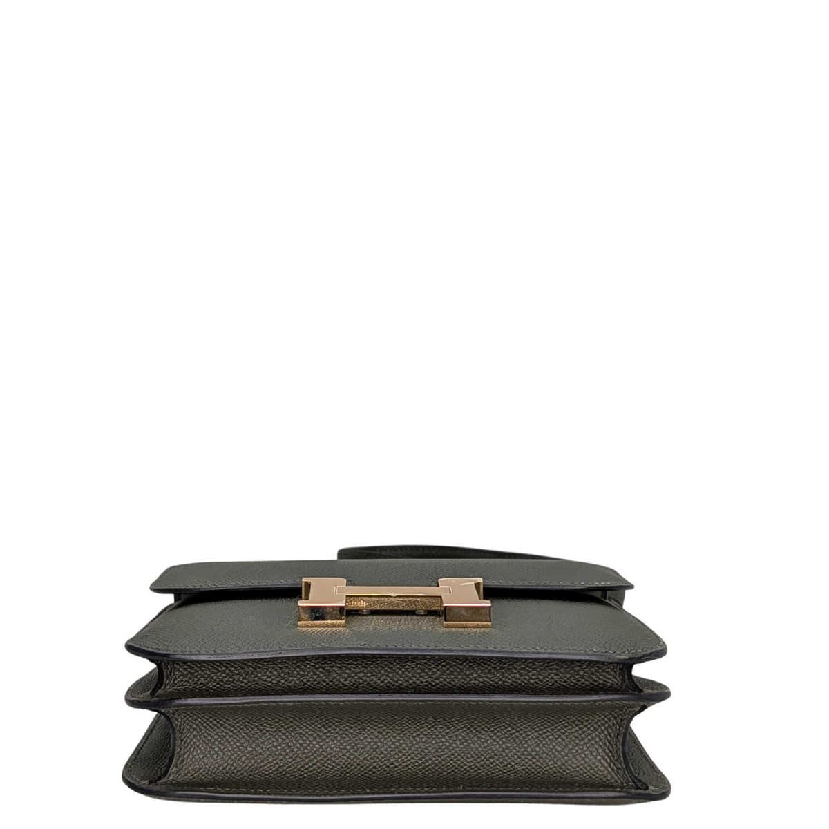 Hermes Mini Constance Epsom Vert De Gris GHW B Stamp