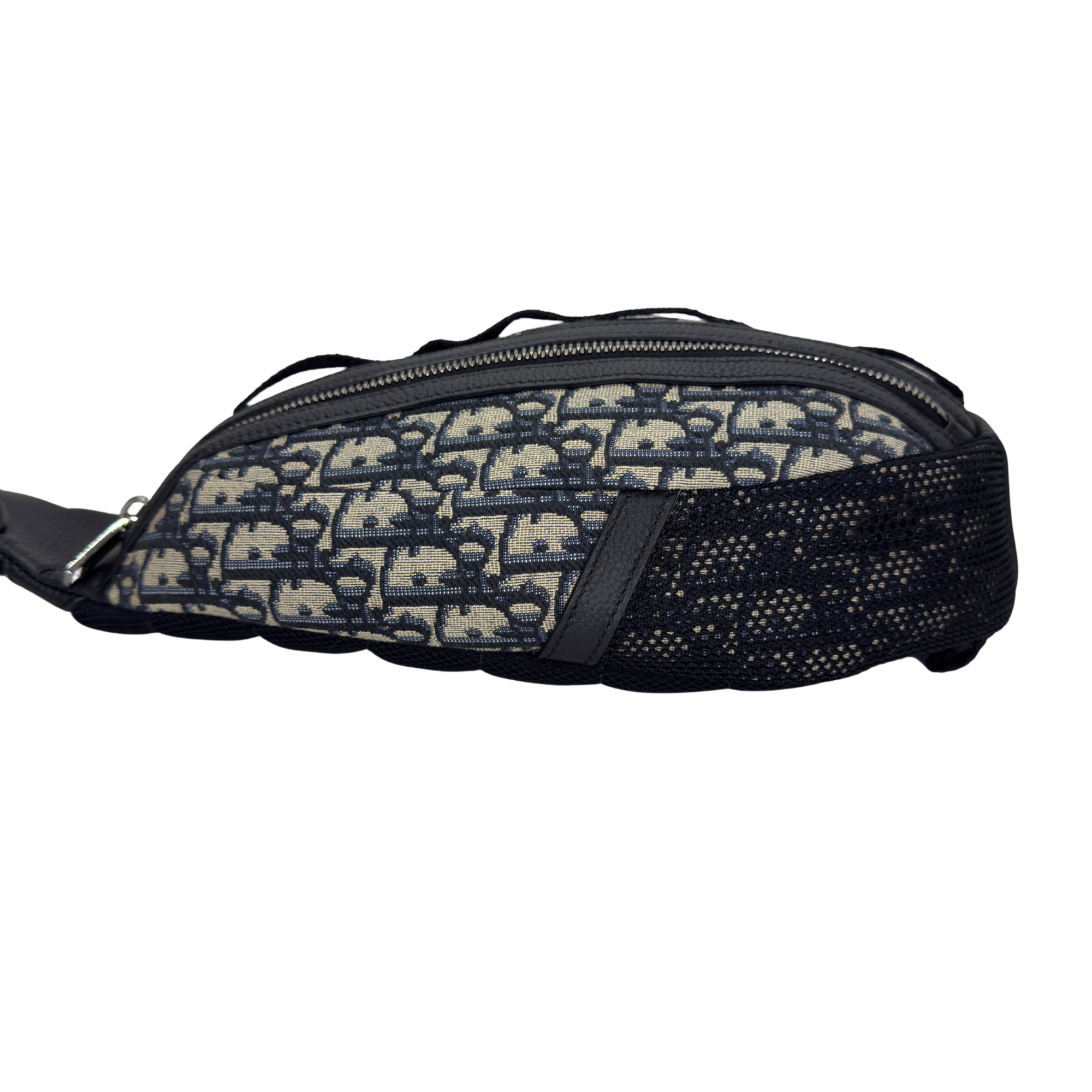 Dior Oblique Scarab 帆布皮革斜挎背包 海軍藍