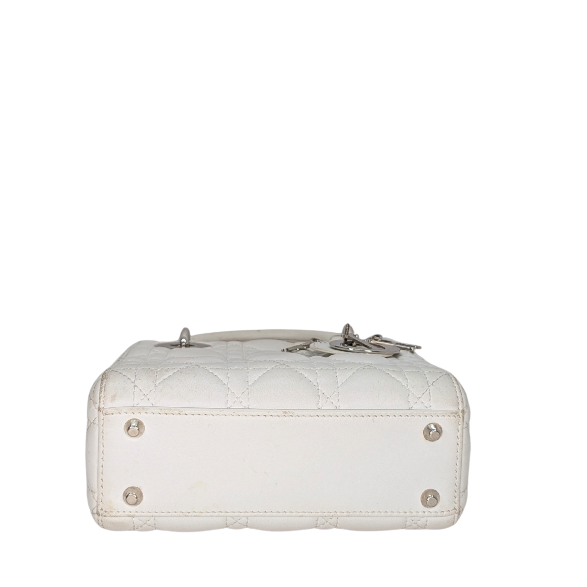 Dior Cannage Mini Lady Bag White
