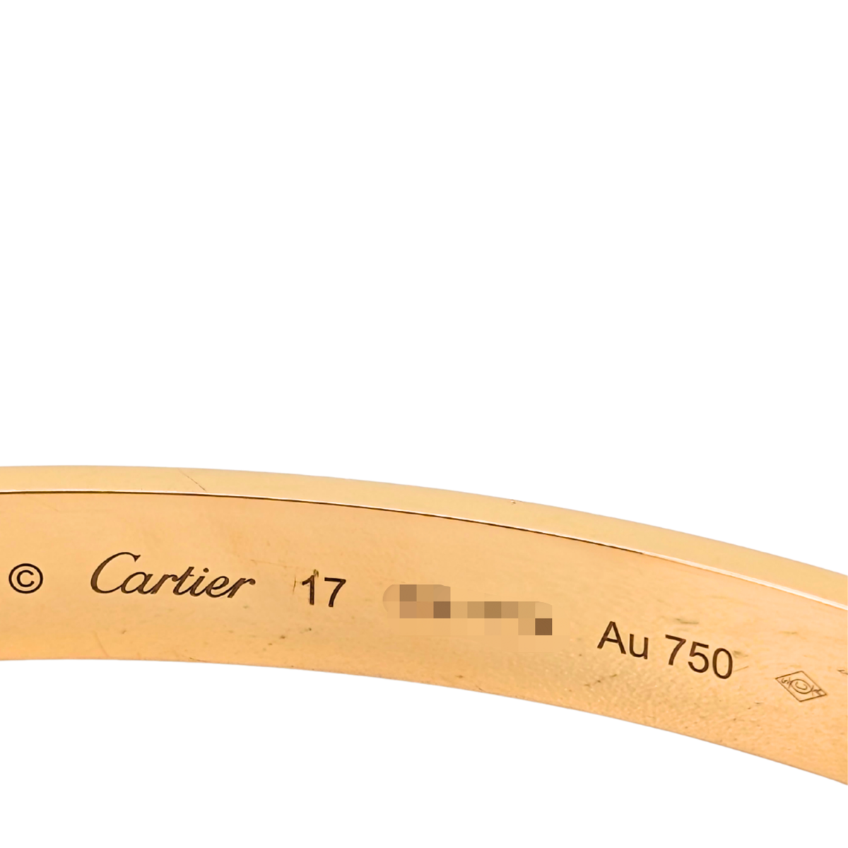 Cartier Love Bracelet Classic Model 18k Yellow Gold Size 17