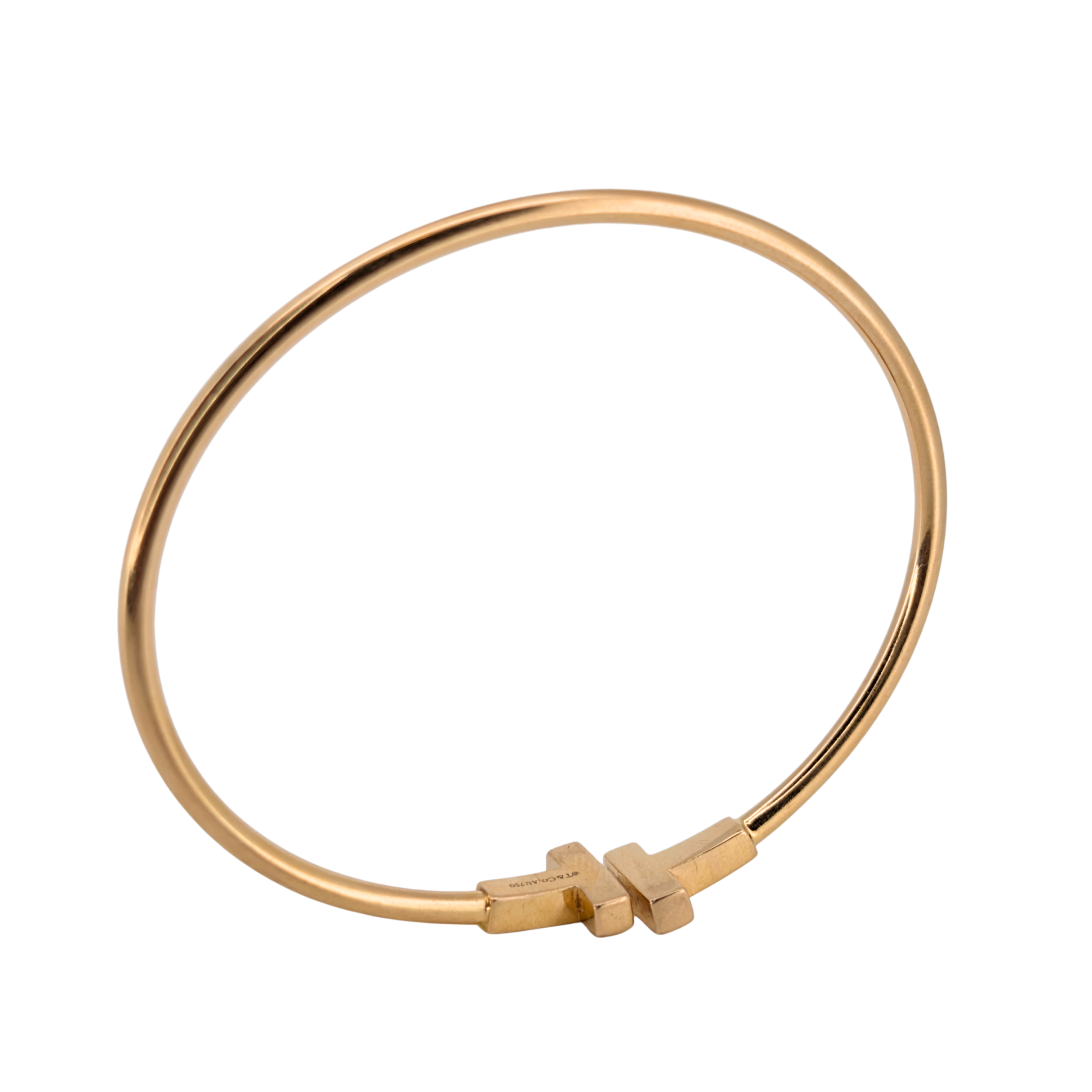 Tiffany & Co 18k Gold T Wire Bracelet Small