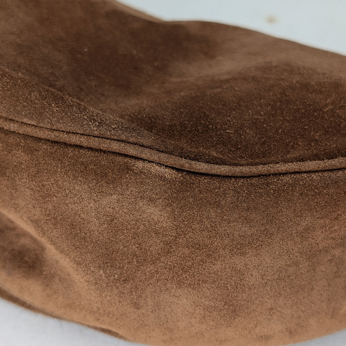 Prada Demi-Lune Suede Boat Shoulder Bag