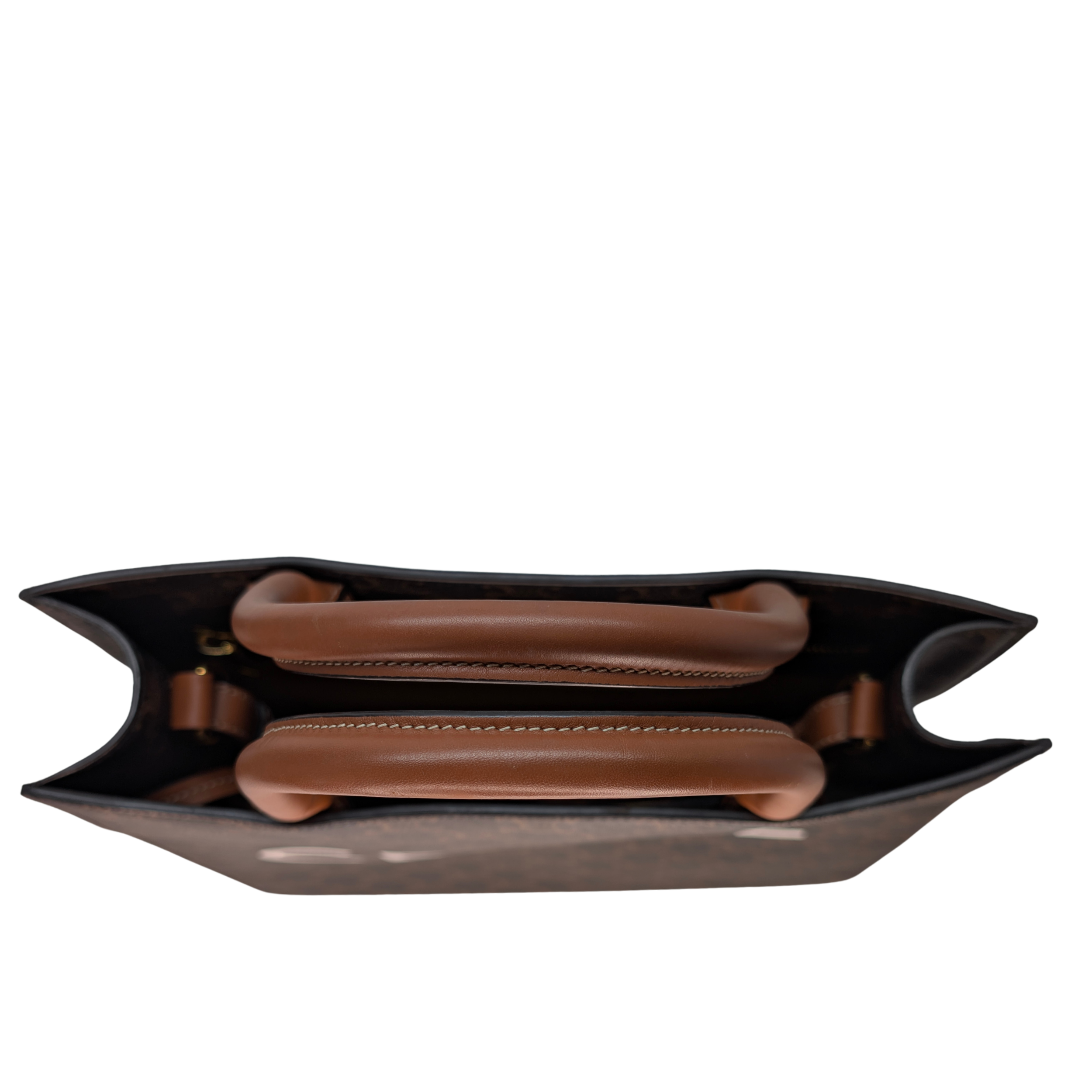 Celine Small Vertical Cabas Tote Bag Triomphe Canvas