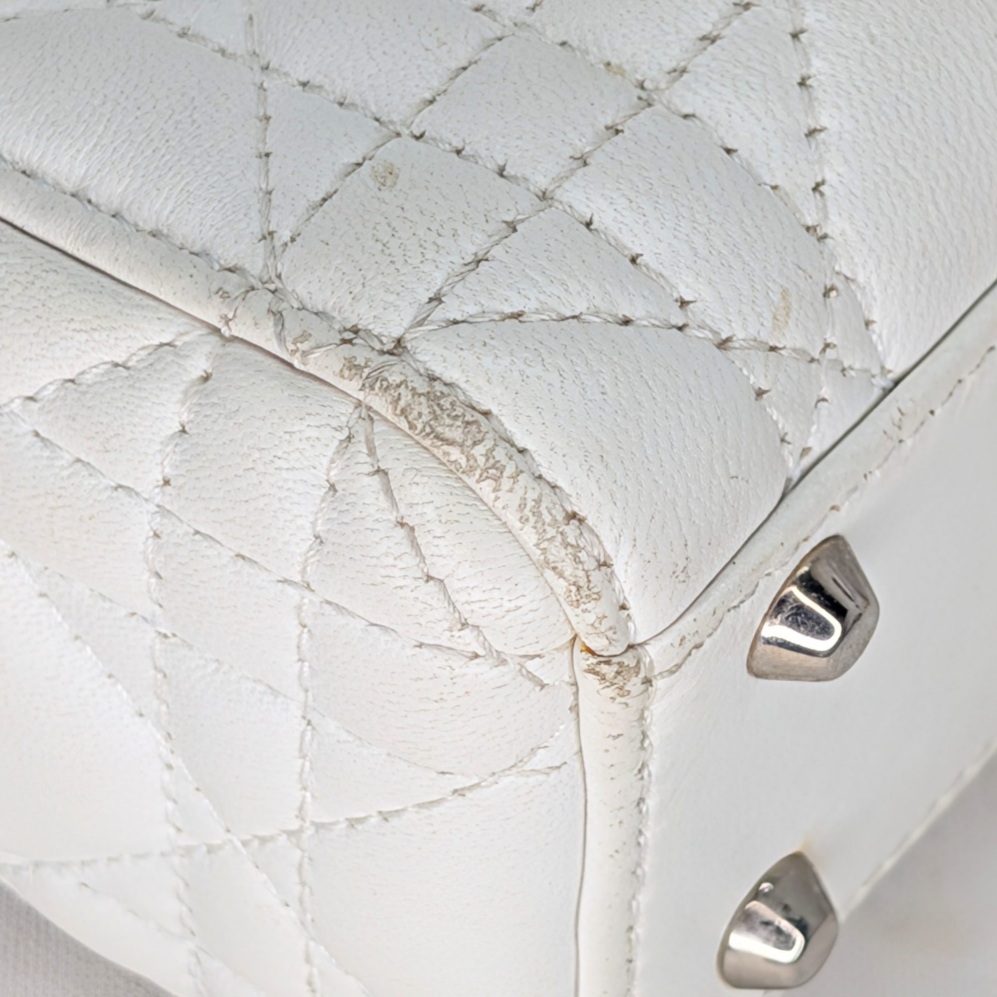 Dior Cannage Mini Lady Bag White
