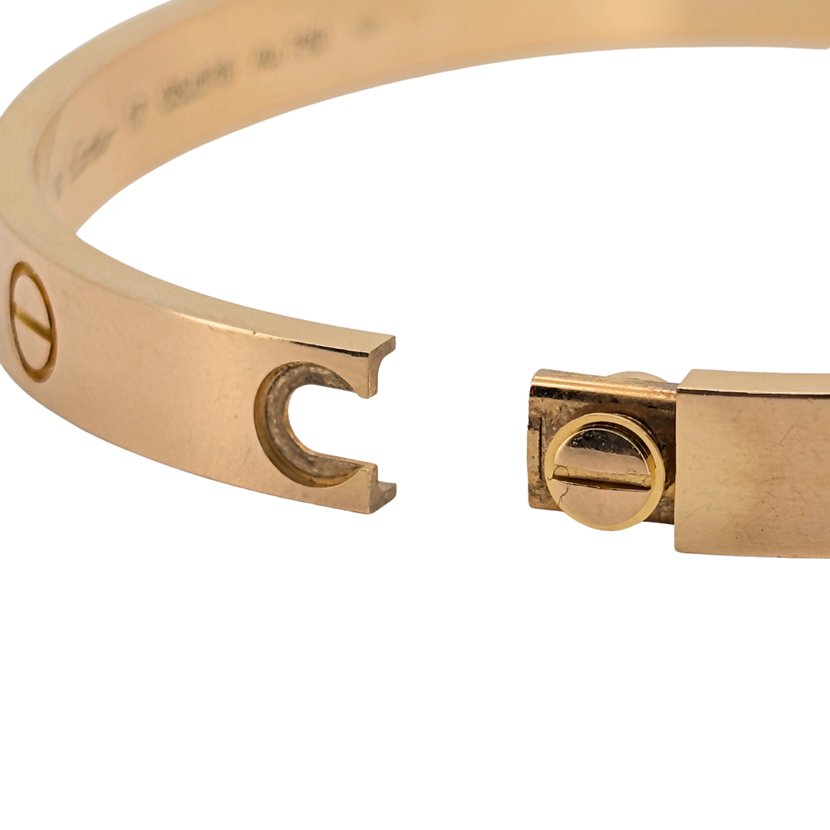 Cartier Love Bracelet Classic Model 18k Yellow Gold Size 17