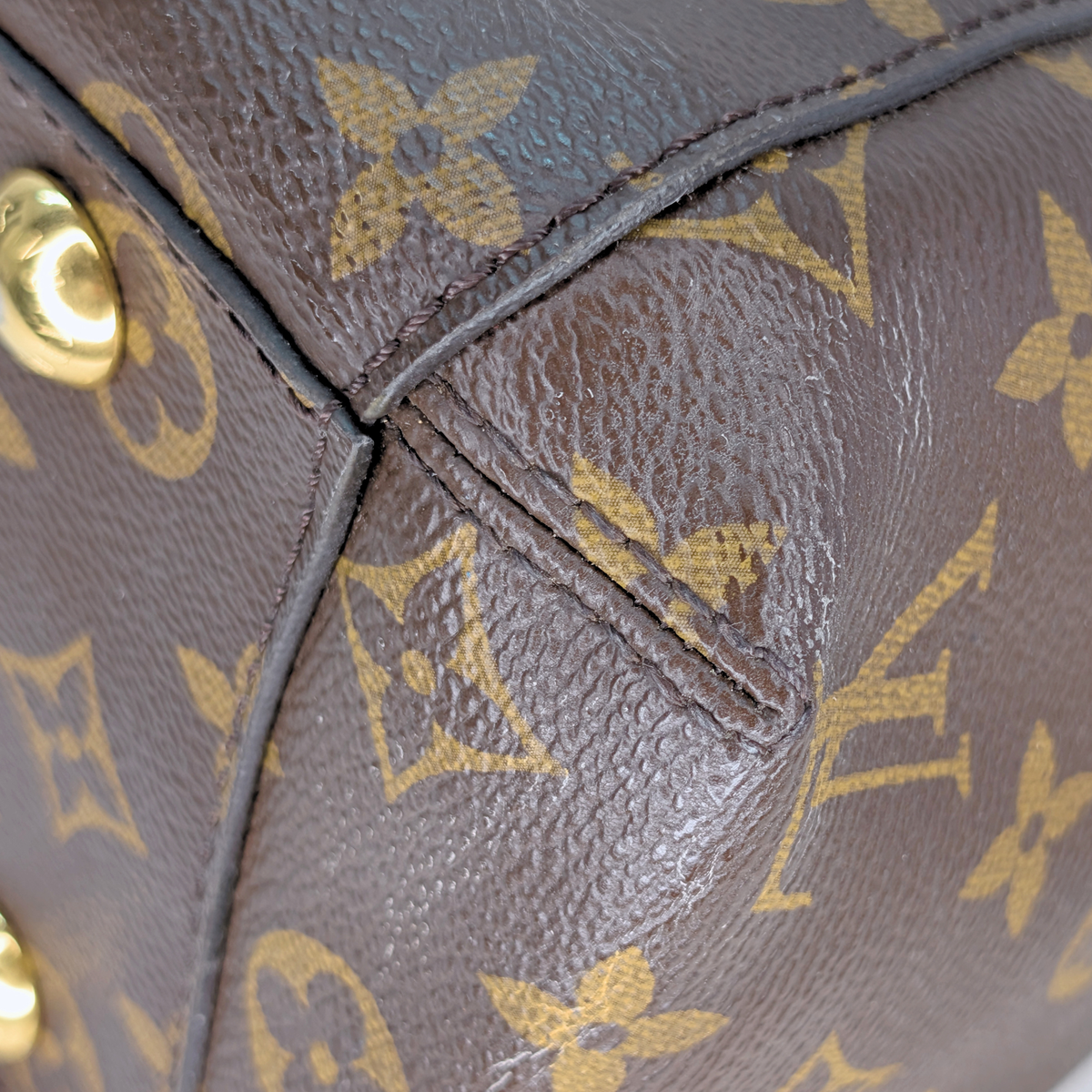Louis Vuitton Monogram Montaigne MM Handbag Shoulder Bag Brown