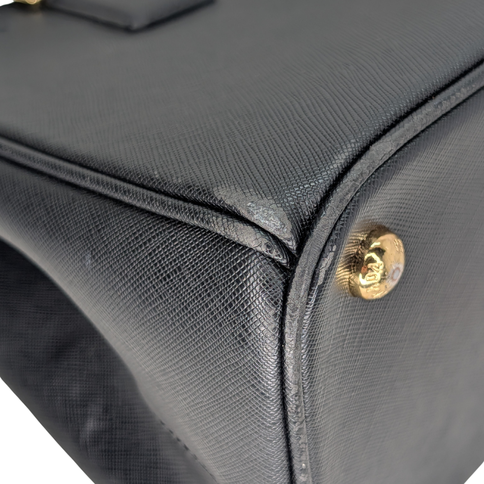Prada Saffiano Galleria 黑色雙拉鏈手袋