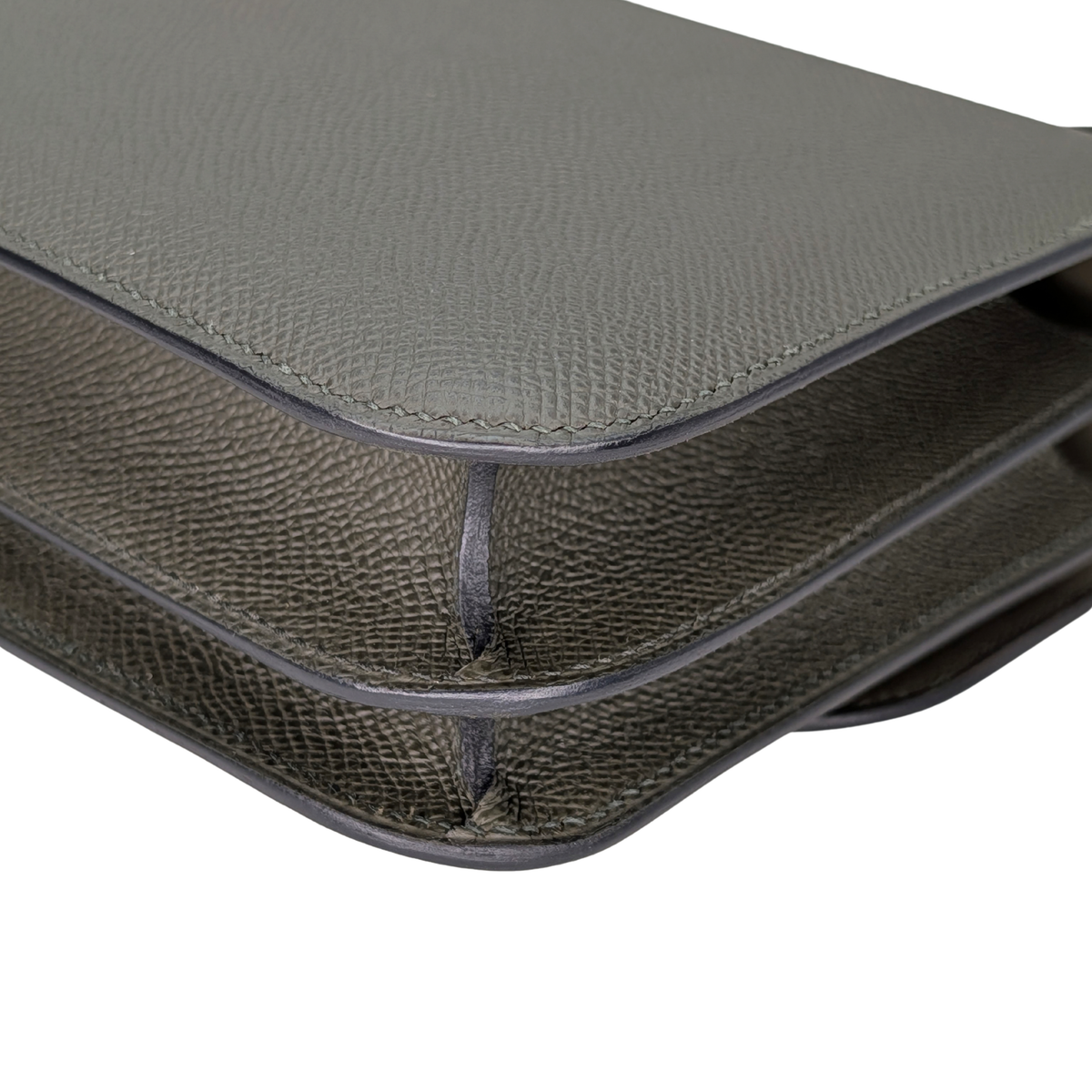 Hermes Mini Constance Epsom Vert De Gris GHW B Stamp