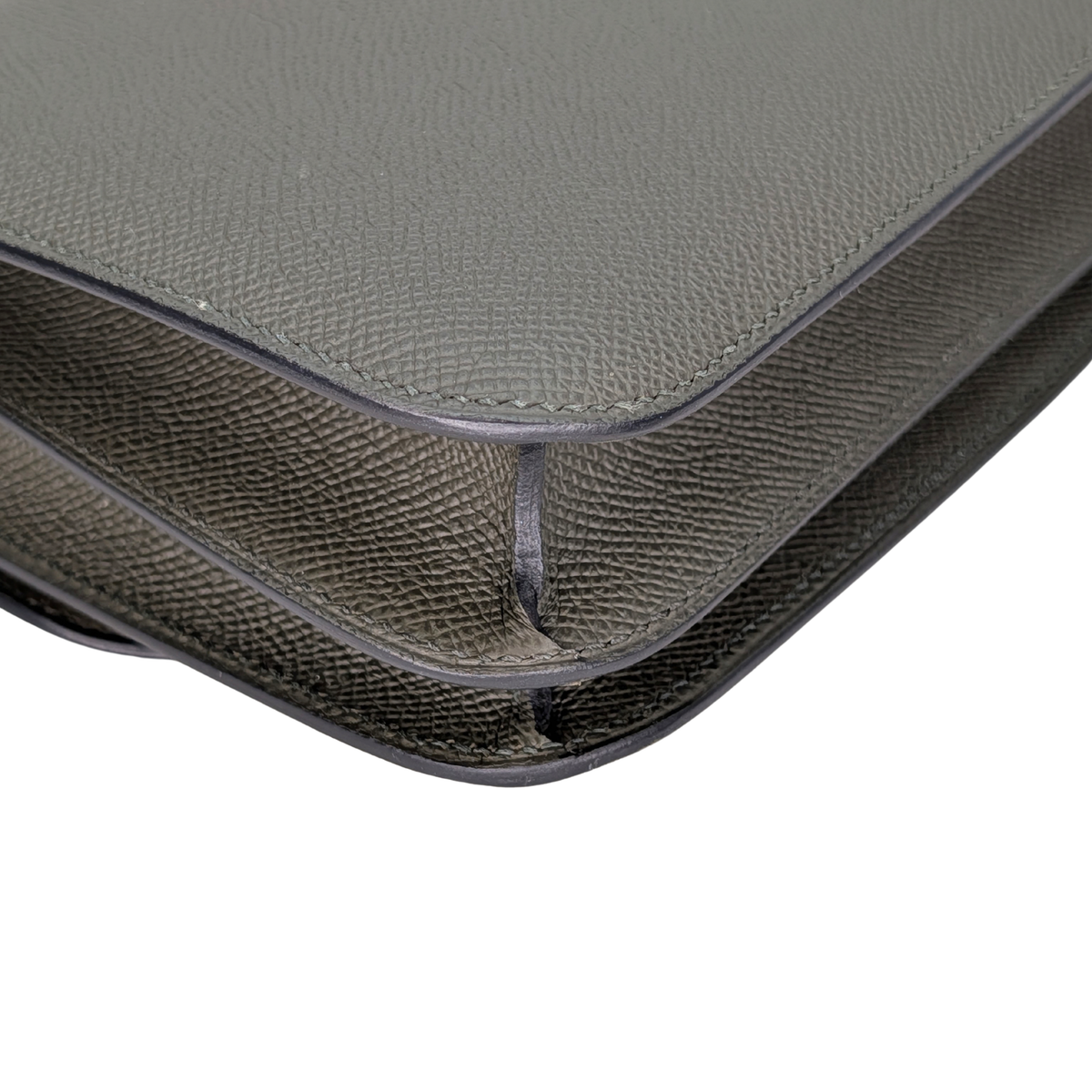 Hermes Mini Constance Epsom Vert De Gris GHW B Stamp