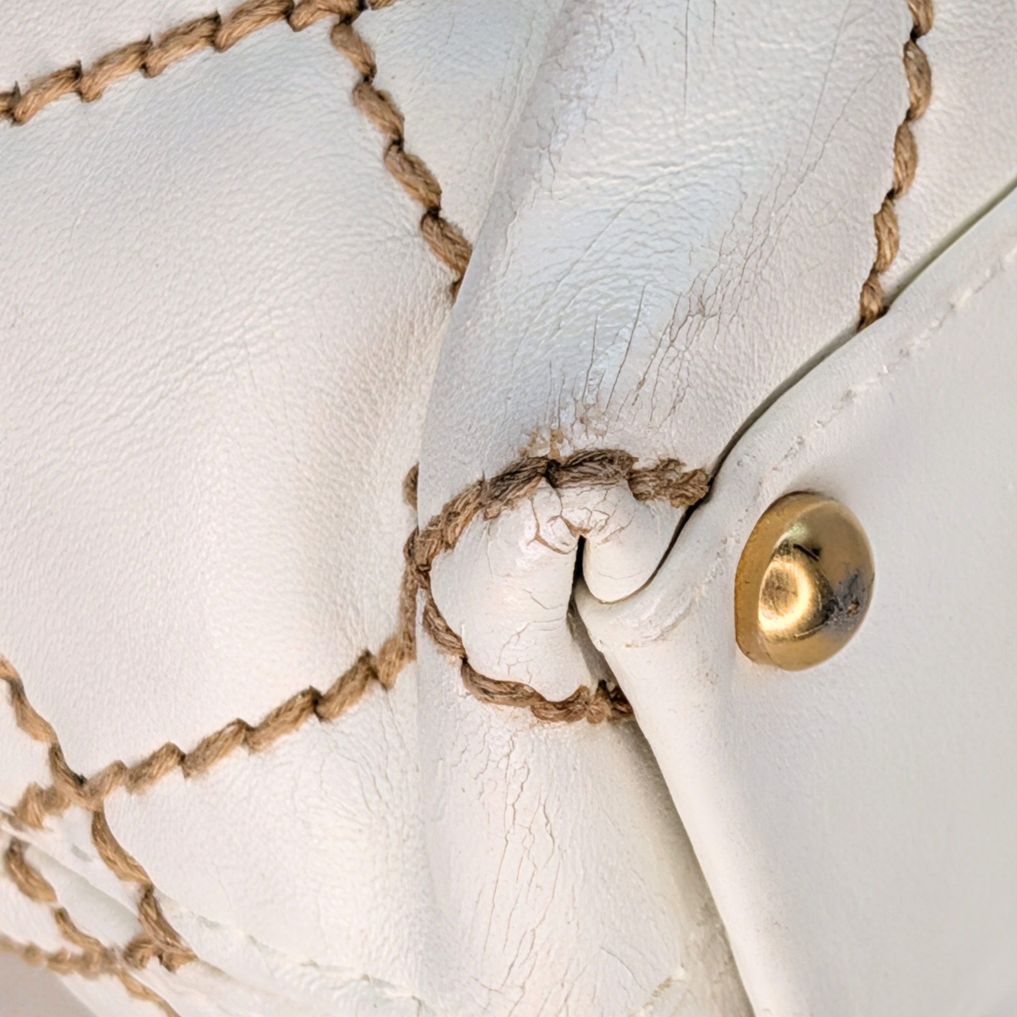 Chanel Wild Stitch Tote Bag White