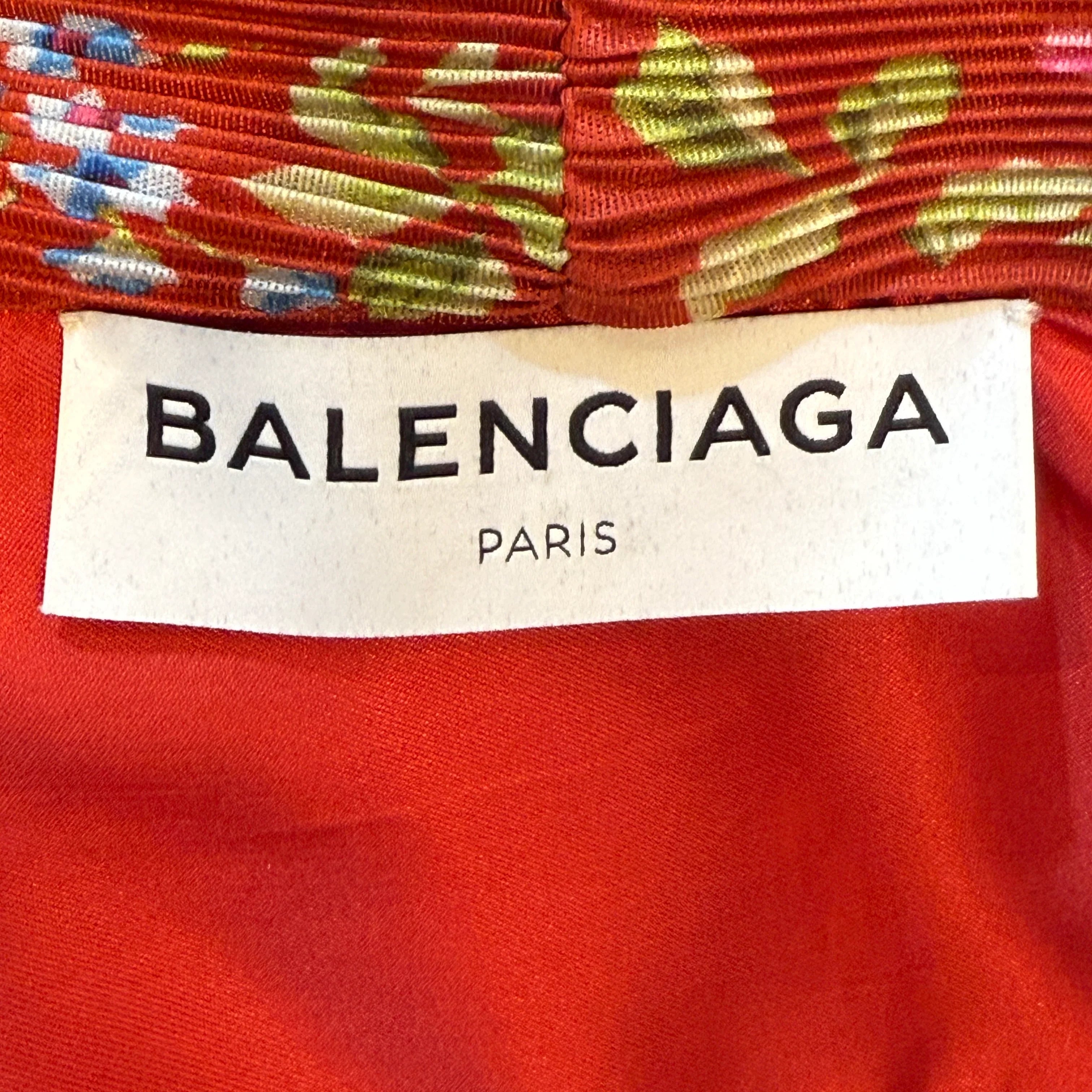 Balenciaga Pre-Fall 2017 Pleated Lavallière Blouse Floral 34 - Lost Designer