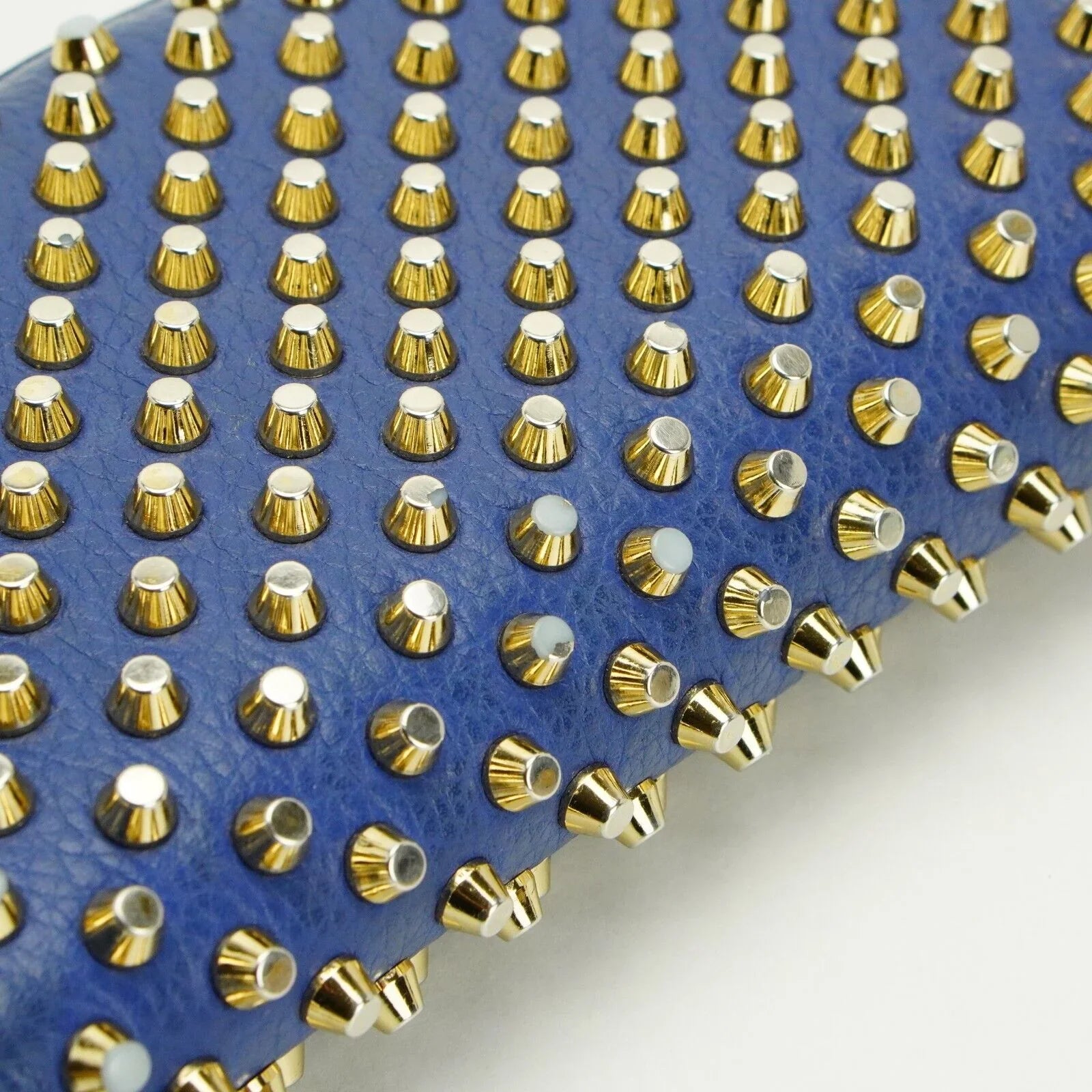 Christian Louboutin Panettone Spike Long Wallet Blue - Lost Designer